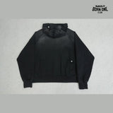 Moletom Satoshi Nakamoto Washed Logo Pocket Hoodie Black