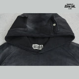 Moletom Satoshi Nakamoto Washed Logo Pocket Hoodie Black