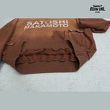 Moletom Satoshi Nakamoto Washed Logo Pocket Hoodie Brown