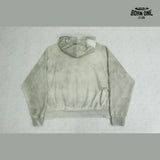 Moletom Satoshi Nakamoto Washed Logo Pocket Hoodie Grey