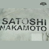 Moletom Satoshi Nakamoto Washed Logo Pocket Hoodie Grey