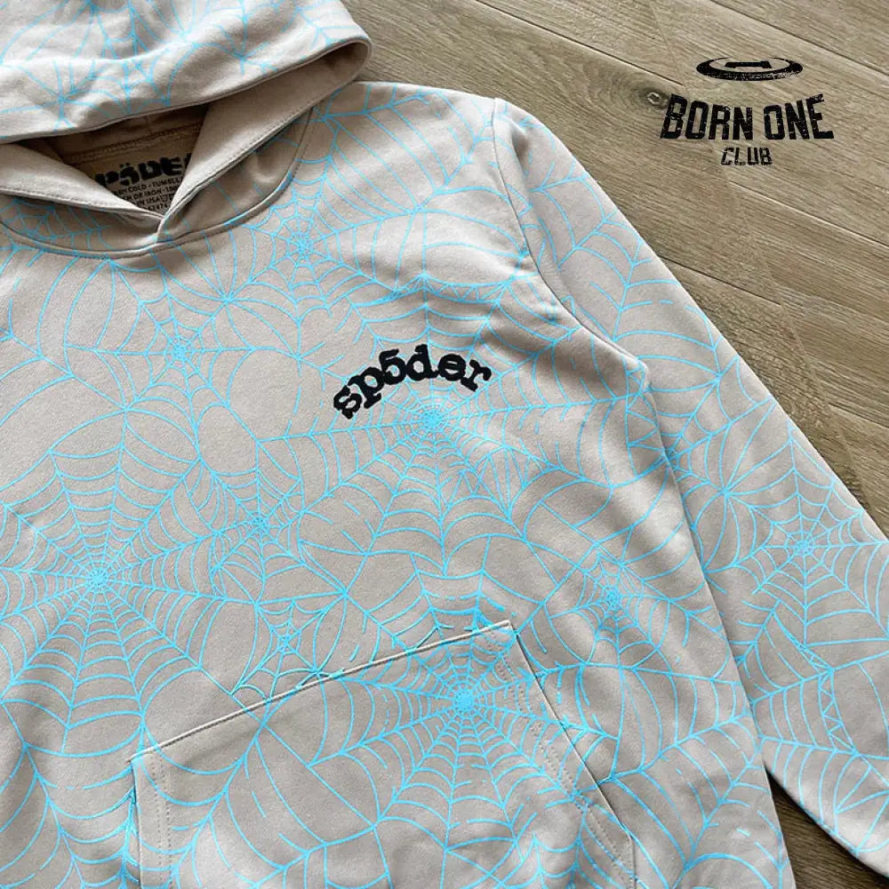 Moletom Sp5der Grey and Blue