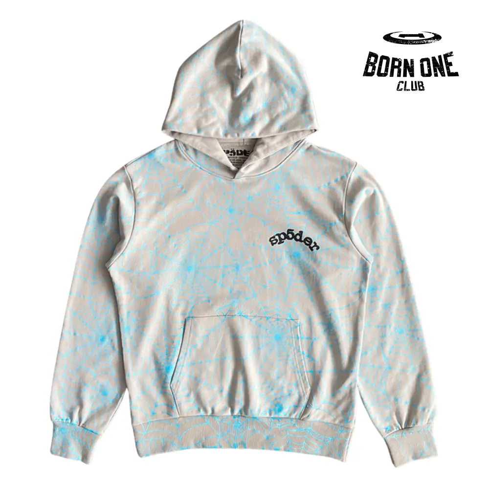 Moletom Sp5der Grey and Blue