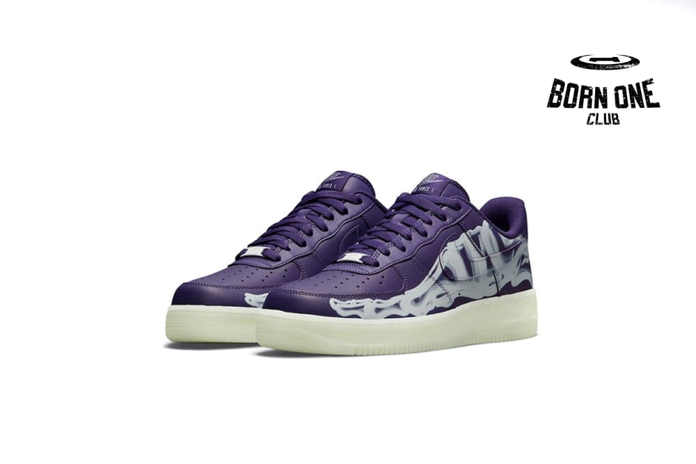 Nike Air Force 1 Low '07 QS Purple Skeleton Halloween (2021) CU8067-500