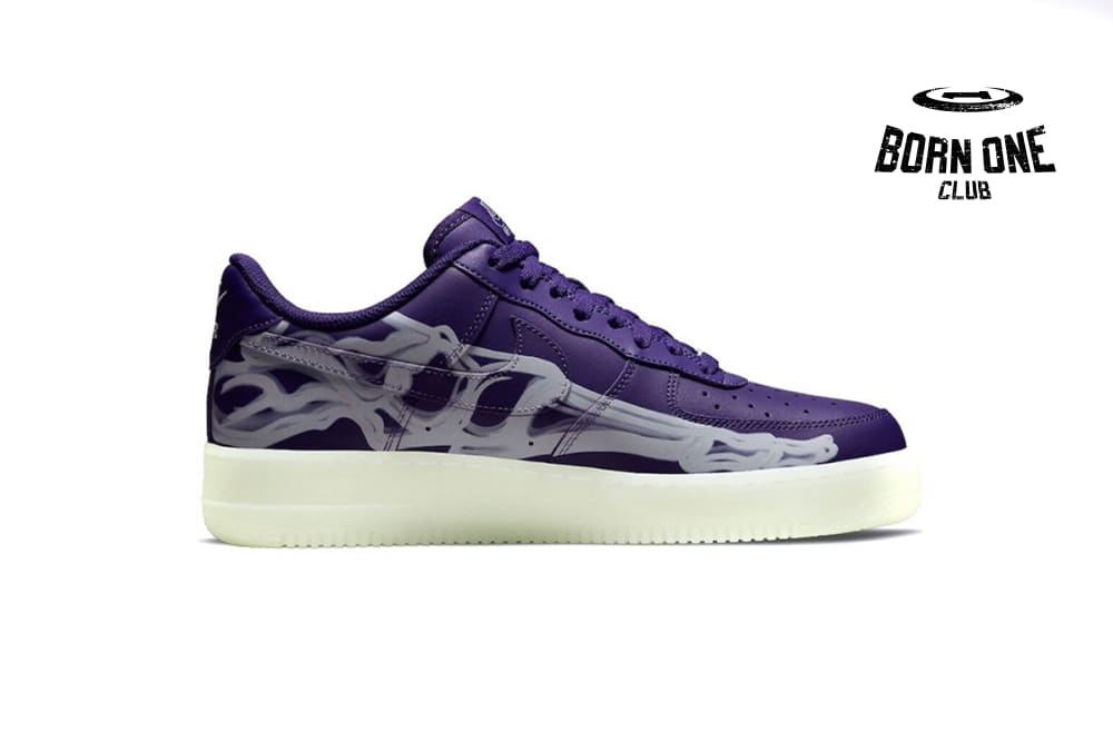 Nike Air Force 1 Low '07 QS Purple Skeleton Halloween (2021) CU8067-500