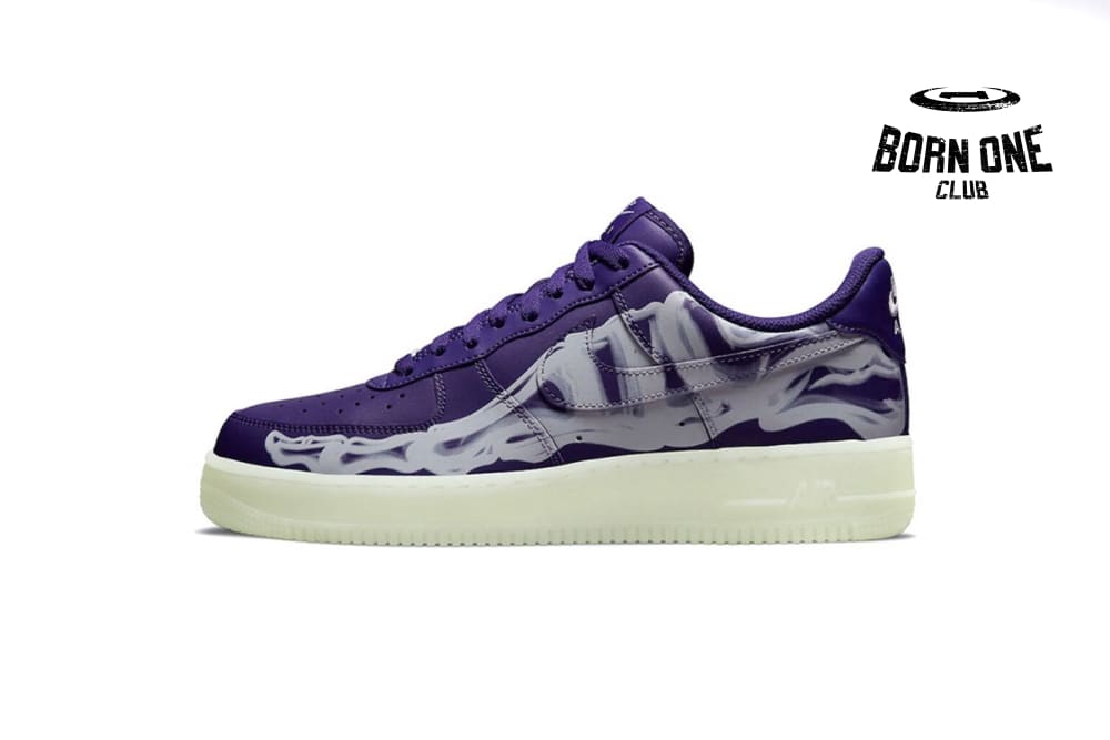 Nike Air Force 1 Low '07 QS Purple Skeleton Halloween (2021) CU8067-500