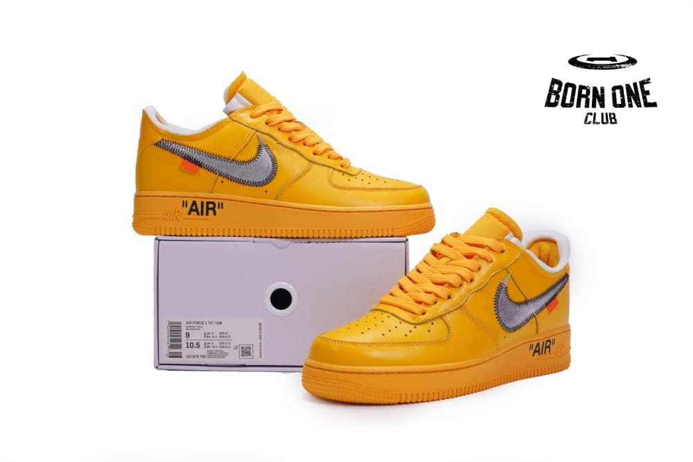 Nike Air Force 1 Low OFF-WHITE University Gold Metallic Silver DD1876-700