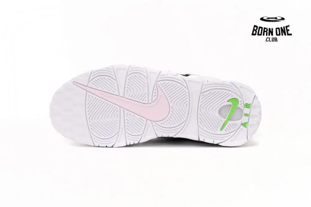 Nike Air More Uptempo Black And White Green Tick