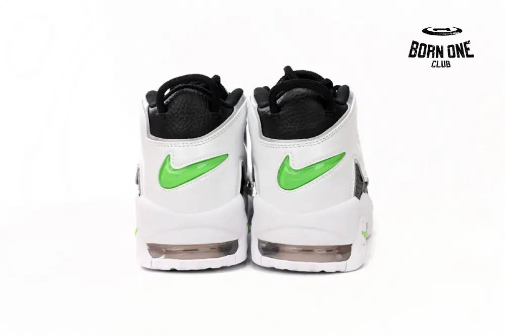 Nike Air More Uptempo Black And White Green Tick