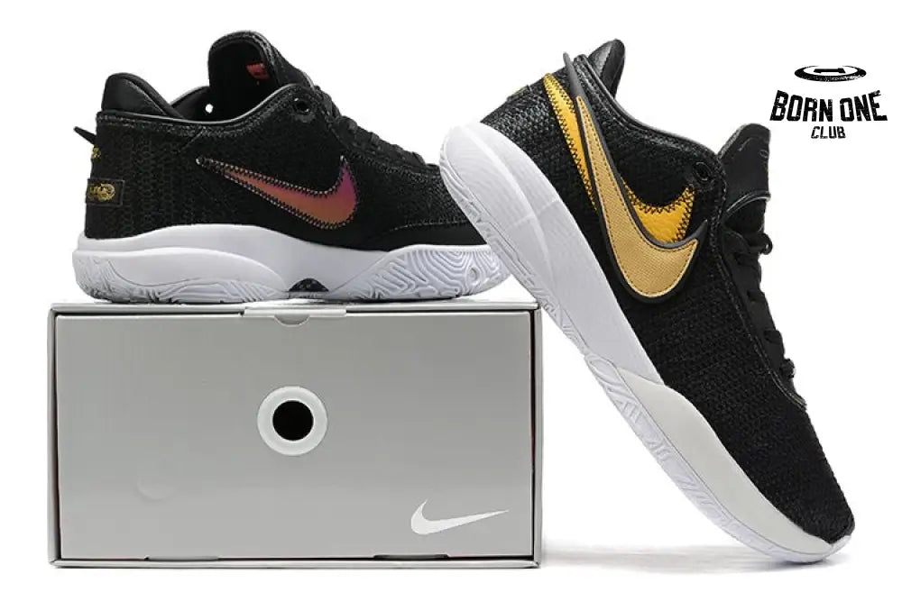NIKE LEBRON 20 x BLACK METALLIC GOLD