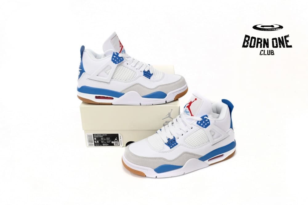 Nike SB x Air Jordan 4 White Blue DR5415-104