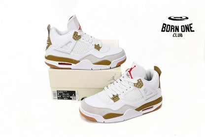 Nike SB x Air Jordan 4 White Brown DR5415-120