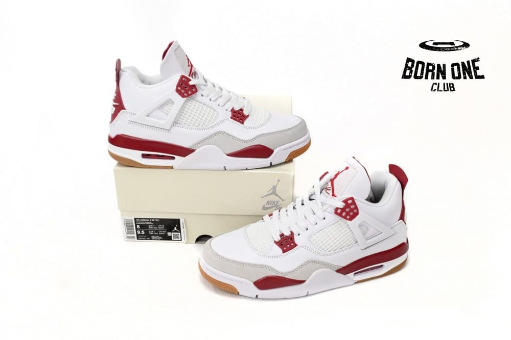 Nike SB x Air Jordan 4 White Red DR5415-160