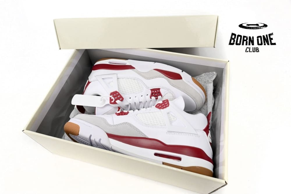 Nike SB x Air Jordan 4 White Red DR5415-160