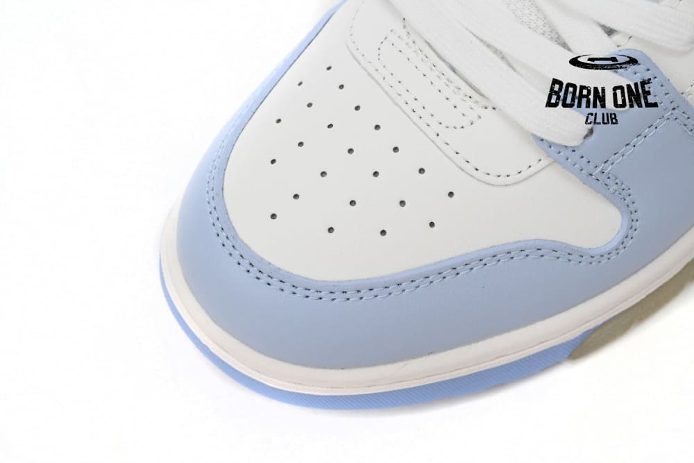 OFF-WHITE OOO Low Out Of Office Calf Leather White Light Blue OMIA189C99LEA0010140