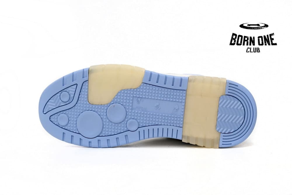 OFF-WHITE OOO Low Out Of Office Calf Leather White Light Blue OMIA189C99LEA0010140