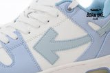 OFF-WHITE OOO Low Out Of Office Calf Leather White Light Blue OMIA189C99LEA0010140