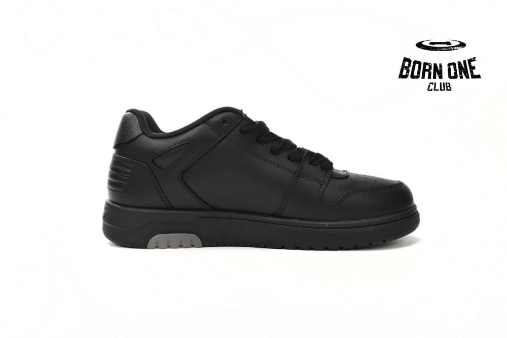 OFF-WHITE OOO Low Tops "For Walking" Black White  OMIA189S21LEA0041001