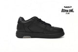 OFF-WHITE OOO Low Tops "For Walking" Black White  OMIA189S21LEA0041001