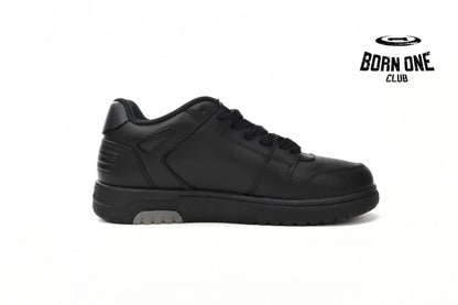 OFF-WHITE OOO Low Tops "For Walking" Black White  OMIA189S21LEA0041001