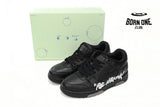 OFF-WHITE OOO Low Tops "For Walking" Black White  OMIA189S21LEA0041001