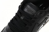 OFF-WHITE OOO Low Tops "For Walking" Black White  OMIA189S21LEA0041001