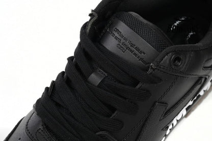 OFF-WHITE OOO Low Tops "For Walking" Black White  OMIA189S21LEA0041001