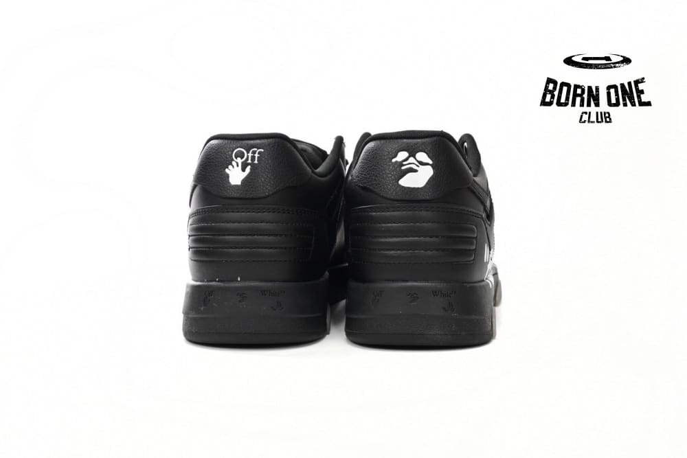 OFF-WHITE OOO Low Tops "For Walking" Black White  OMIA189S21LEA0041001