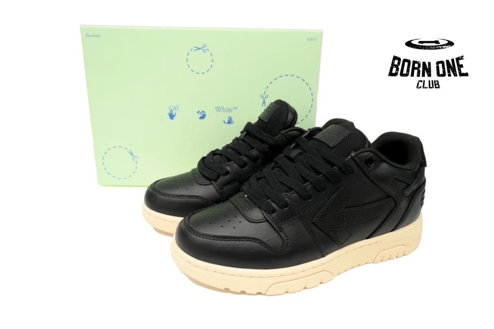 OFF-WHITE Out Of Office White Black Round Head OMIA189F23LEA0011010