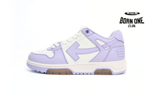 OFF-WHITE Out Of Office Calf Leather White Lilac OWIA259R21LEA0010131