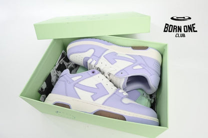 OFF-WHITE Out Of Office Calf Leather White Lilac OWIA259R21LEA0010131