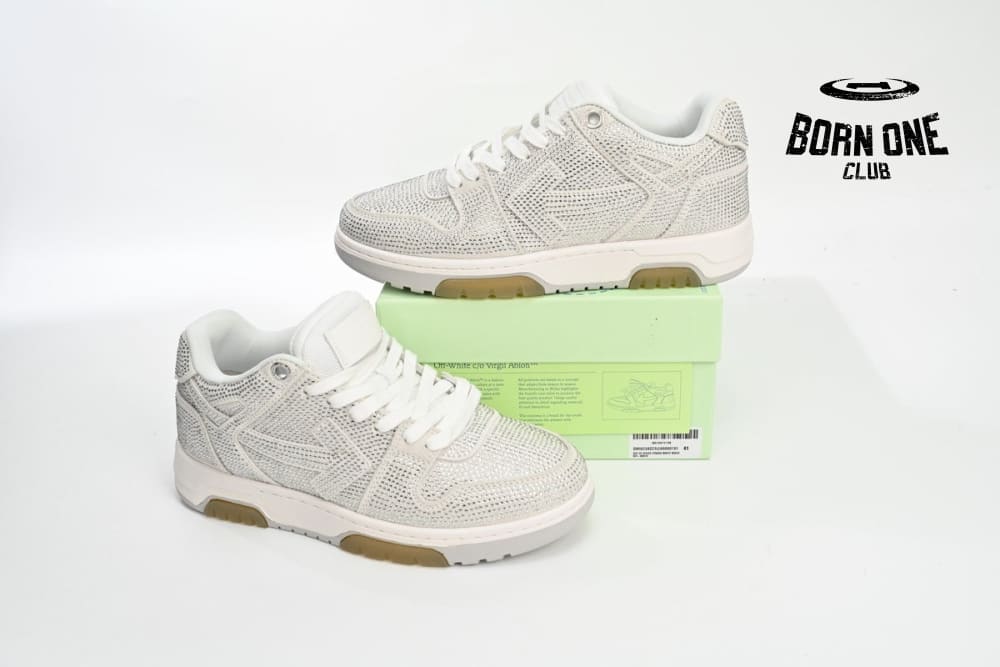 OFF-WHITE Out Of Office Low Tops Strass OWIA259S23LEA0080101