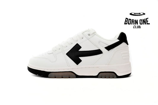 OFF-WHITE Out Of Office OOO 30 MM Low Tops Black White OMIA189C99LEA0040110