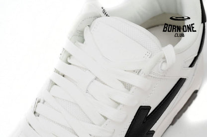 OFF-WHITE Out Of Office OOO 30 MM Low Tops Black White OMIA189C99LEA0040110