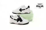 OFF-WHITE Out Of Office OOO 30 MM Low Tops Black White OMIA189C99LEA0040110