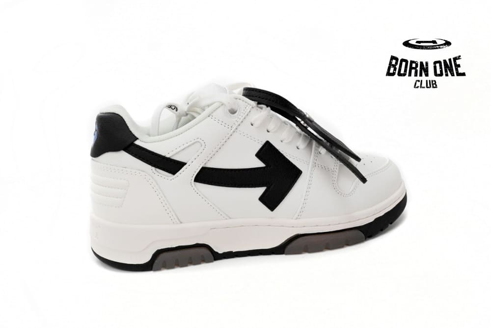OFF-WHITE Out Of Office OOO 30 MM Low Tops Black White OMIA189C99LEA0040110