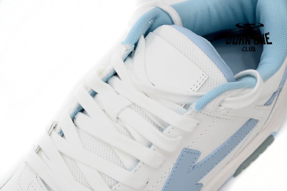 OFF-WHITE Out Of Office OOO 30 MM Low Tops White Light Blue OMIA189C99LEA0010145