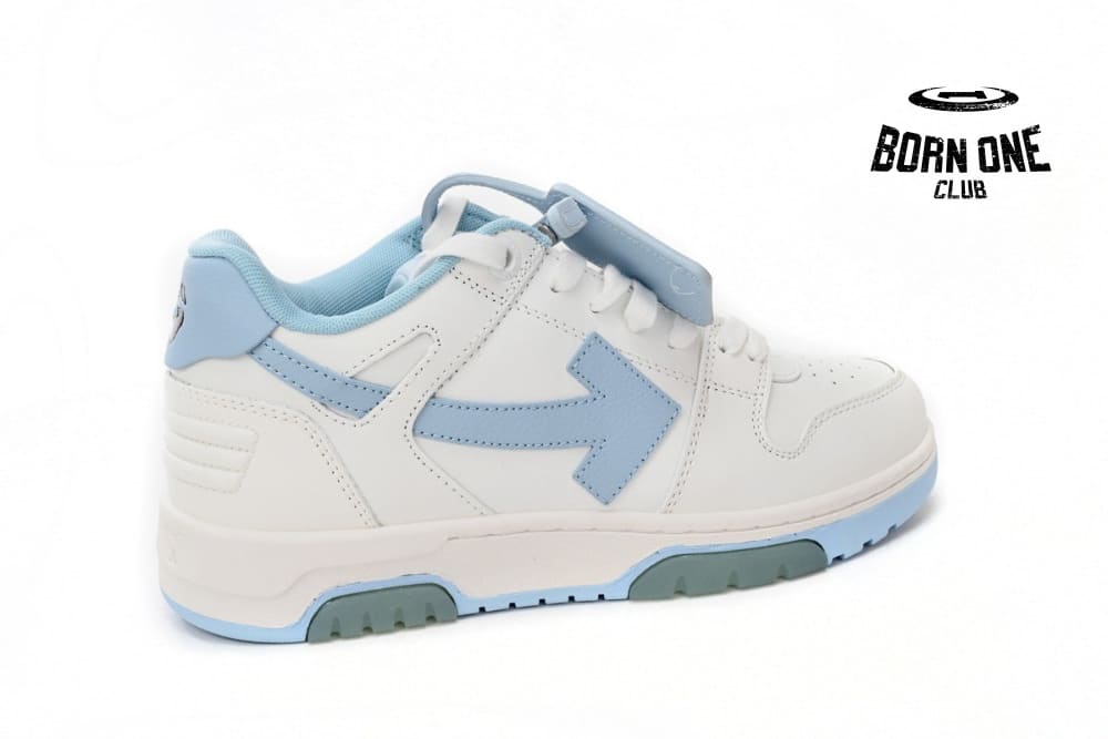 OFF-WHITE Out Of Office OOO 30 MM Low Tops White Light Blue OMIA189C99LEA0010145