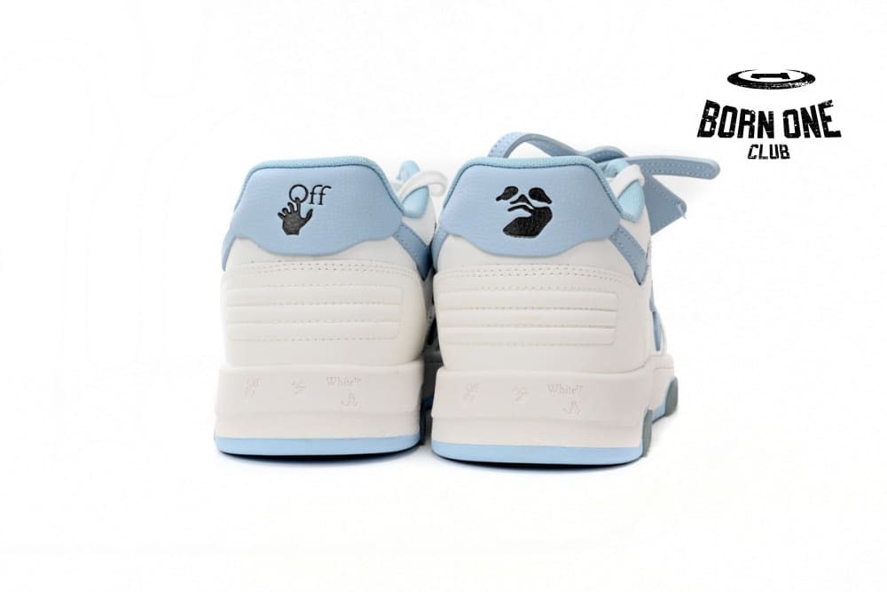 OFF-WHITE Out Of Office OOO 30 MM Low Tops White Light Blue OMIA189C99LEA0010145
