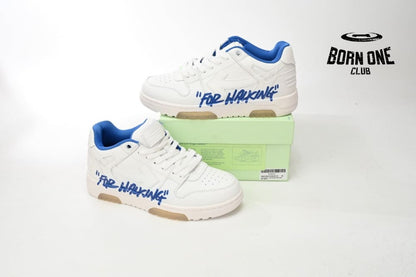 OFF-WHITE Out Of Office OOO "For Walking" Low Tops White Blue (SS22) OMIA189S22LEA0030145
