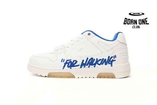 OFF-WHITE Out Of Office OOO "For Walking" Low Tops White Blue (SS22) OMIA189S22LEA0030145
