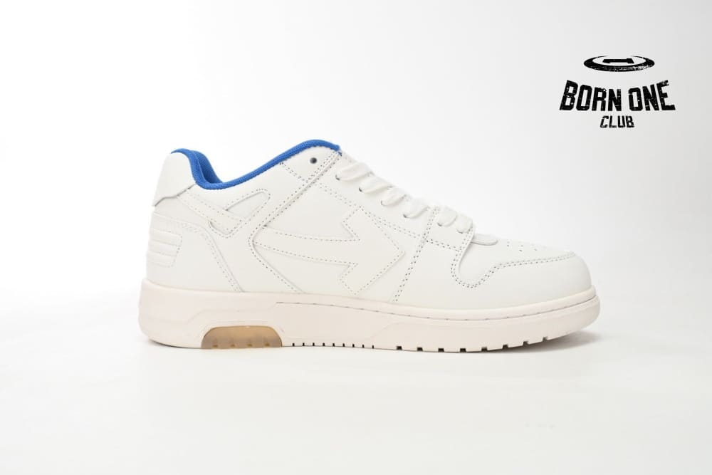 OFF-WHITE Out Of Office OOO "For Walking" Low Tops White Blue (SS22) OMIA189S22LEA0030145