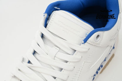 OFF-WHITE Out Of Office OOO "For Walking" Low Tops White Blue (SS22) OMIA189S22LEA0030145