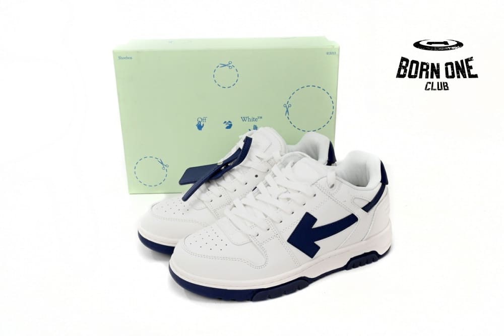 OFF-WHITE Out Of Office "OOO" Low White Navy OWIA259F21LEA0010142