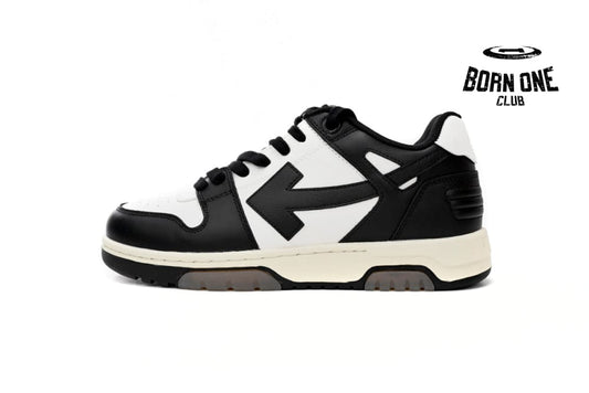 OFF-WHITE Out Of Office "OOO" Low Tops Black And White Pandas