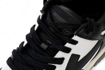 OFF-WHITE Out Of Office "OOO" Low Tops Black And White Pandas