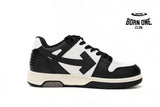 OFF-WHITE Out Of Office "OOO" Low Tops Black And White Pandas