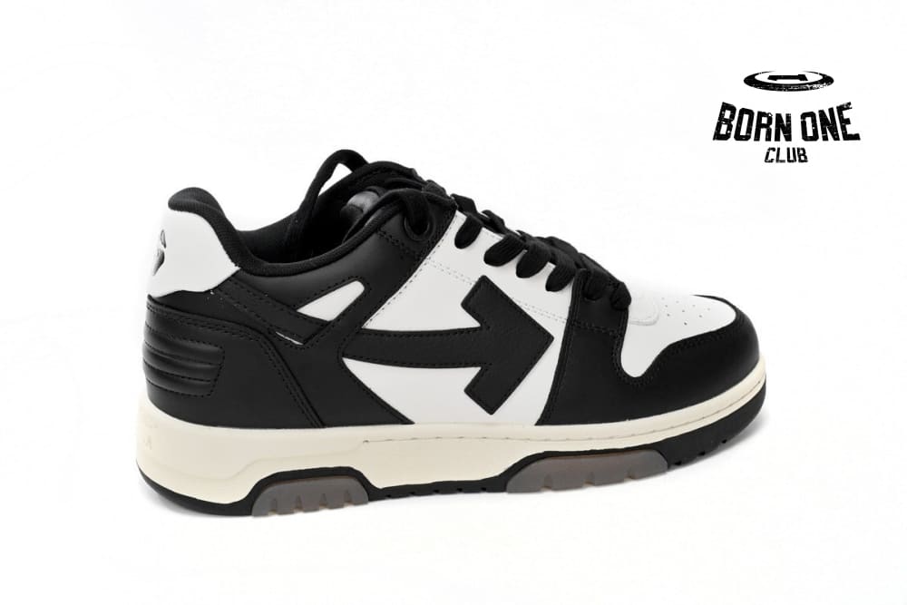 OFF-WHITE Out Of Office "OOO" Low Tops Black And White Pandas