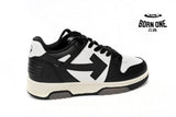 OFF-WHITE Out Of Office "OOO" Low Tops Black And White Pandas