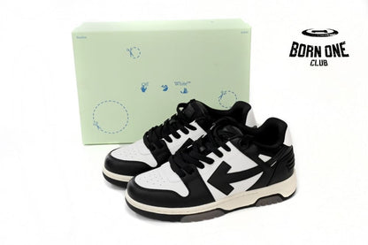 OFF-WHITE Out Of Office "OOO" Low Tops Black And White Pandas